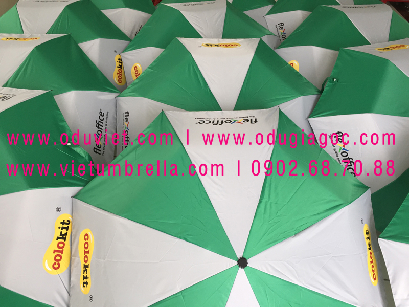 xưởng sản xuất ô dù cầm tay in logo quảng cáo